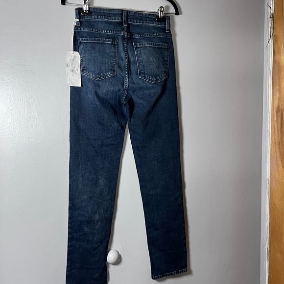 Fidelity Denim Jeans Women’s Size 26 Blue Slim Straight FLAWS: SAMPLE/ Holes - Picture 2 of 10